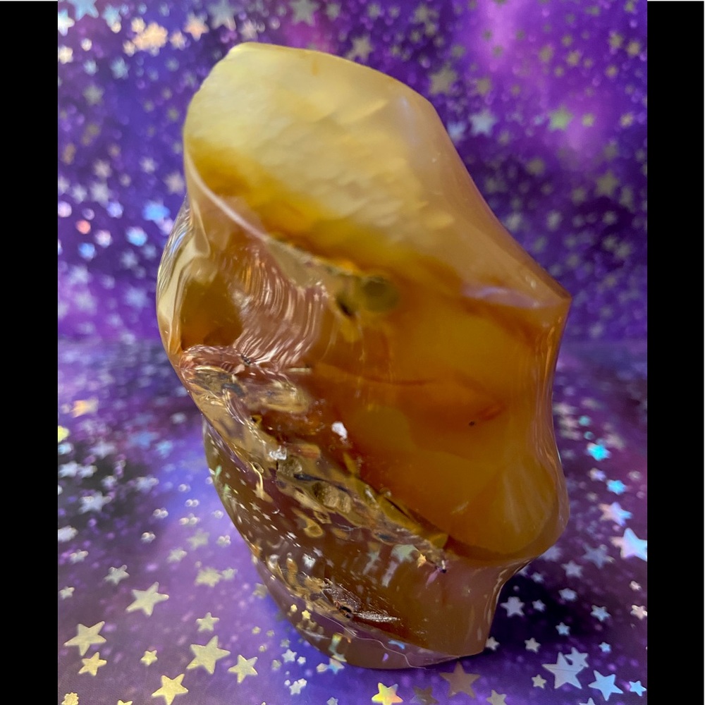 🌸SALE🌸 Carnelian Crystal Flame Carving